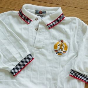 Vintage embroidered diecraft collared polo shirt